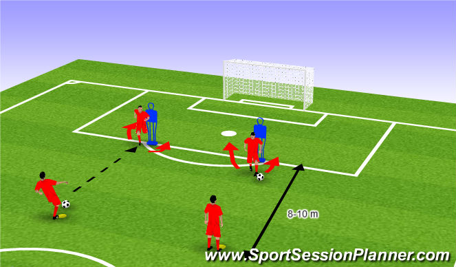 Football/Soccer Session Plan Drill (Colour): W-up