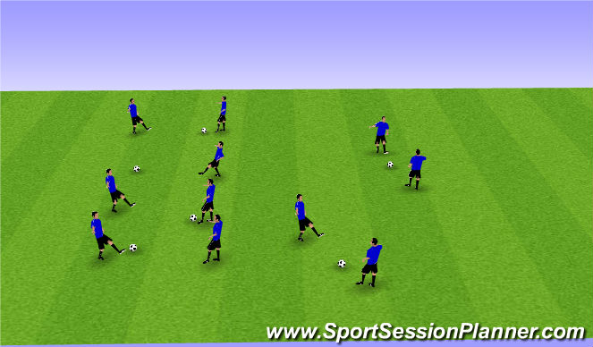 Football/Soccer Session Plan Drill (Colour): Touches