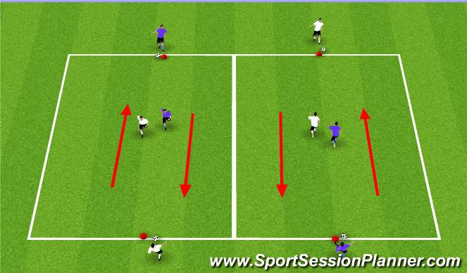 Football/Soccer Session Plan Drill (Colour): Check To