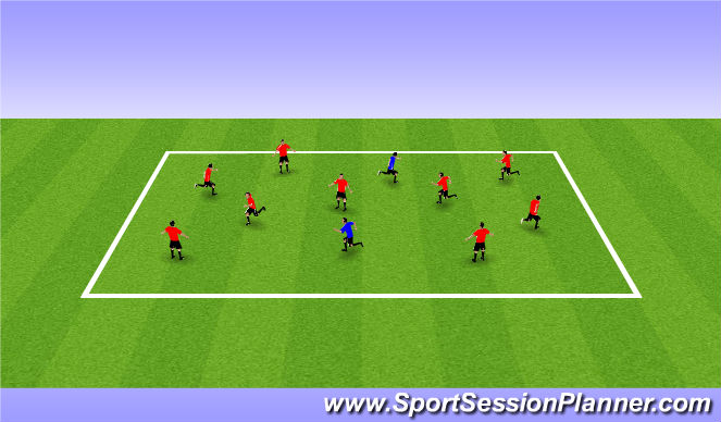 Football/Soccer Session Plan Drill (Colour): Mud Monster