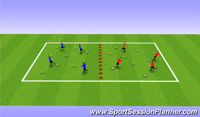 Football/Soccer Session Plan Drill (Colour): Clean Your Room!