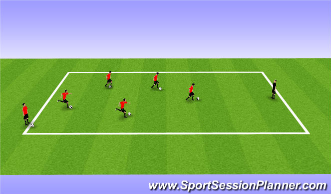 Football/Soccer Session Plan Drill (Colour): Red Light Green Light