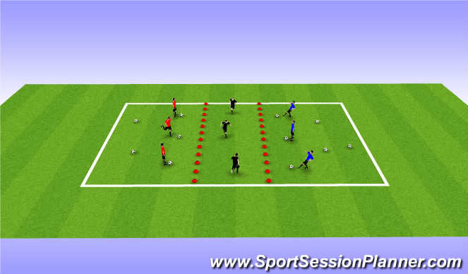 Football/Soccer Session Plan Drill (Colour): Frogger
