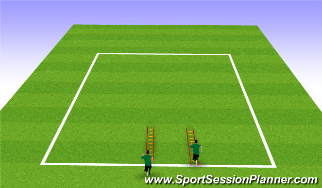 Football/Soccer Session Plan Drill (Colour): Ladder work