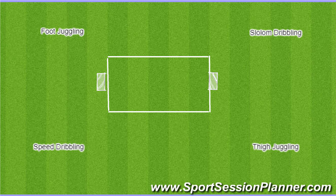 Football/Soccer Session Plan Drill (Colour): Game with Circuit