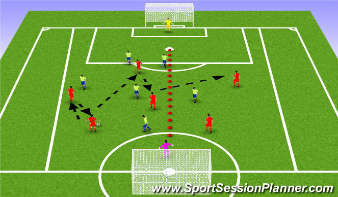 Football/Soccer Session Plan Drill (Colour): O-to-I game