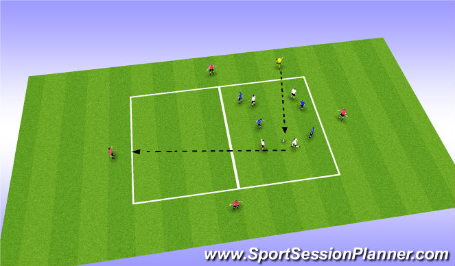Football/Soccer Session Plan Drill (Colour): Slice of the Game - SSG - Press the  Ball Rondo