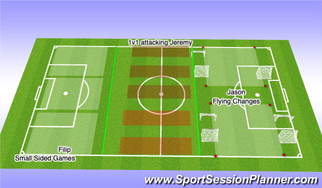 Football/Soccer Session Plan Drill (Colour): Field Set-up