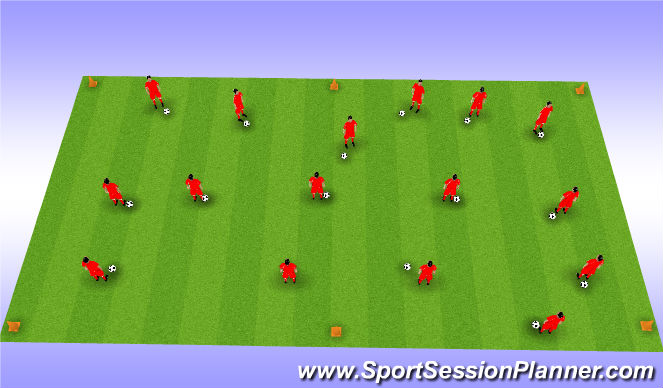 Football/Soccer Session Plan Drill (Colour): Warm-up