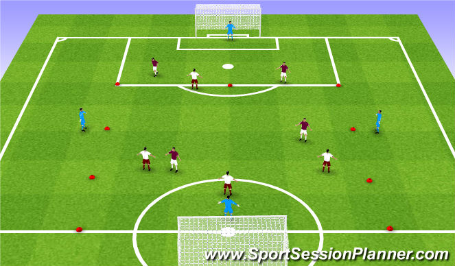 Football/Soccer Session Plan Drill (Colour): Main Theme 5