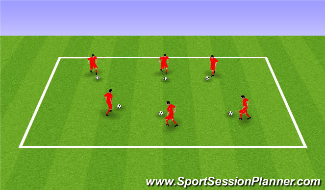 Football/Soccer Session Plan Drill (Colour): Warm-Up:  Ball Mastery