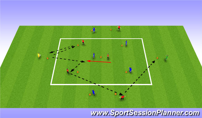 Football/Soccer Session Plan Drill (Colour): Pattern