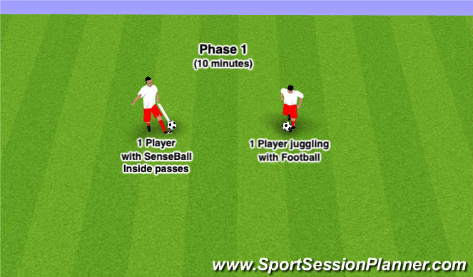 Football/Soccer Session Plan Drill (Colour): Phase 1