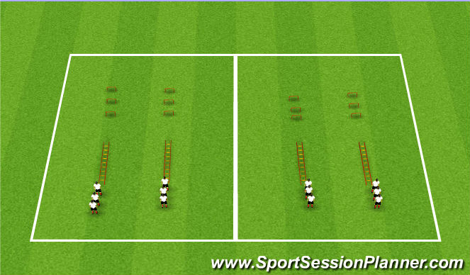 Football/Soccer Session Plan Drill (Colour): Speed & Agility