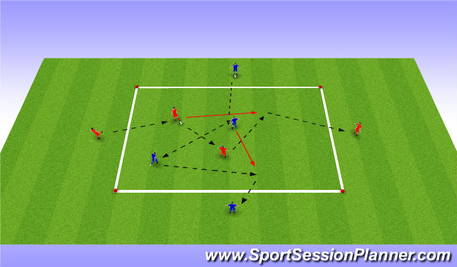 Football/Soccer Session Plan Drill (Colour): Passing Warm Up Variation 1
