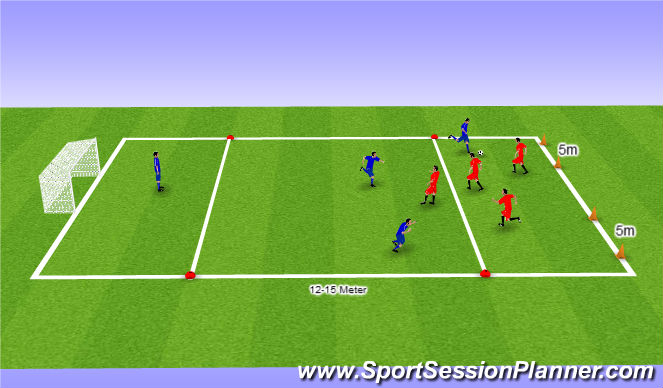 Football/Soccer Session Plan Drill (Colour): Abschlussspiel