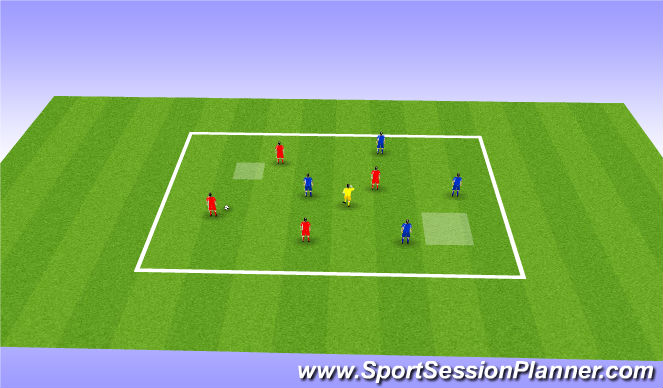 Football/Soccer Session Plan Drill (Colour): Warm up 3