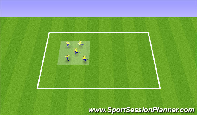 Football/Soccer Session Plan Drill (Colour): Dynamic warmup