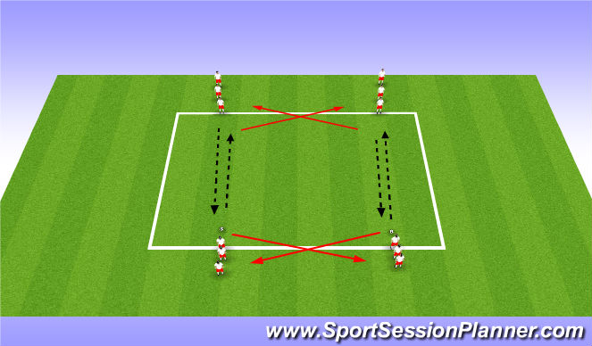 Football/Soccer Session Plan Drill (Colour): Warmup 2