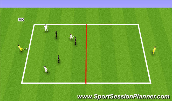 Football/Soccer Session Plan Drill (Colour): directional possession