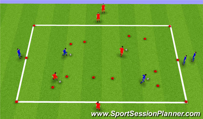 Football/Soccer Session Plan Drill (Colour): Technical