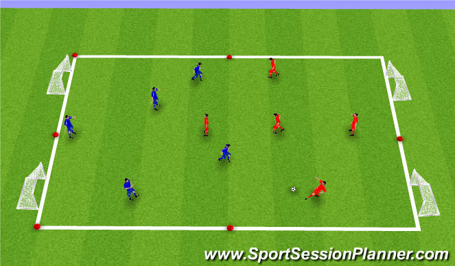 Football/Soccer Session Plan Drill (Colour): SSG
