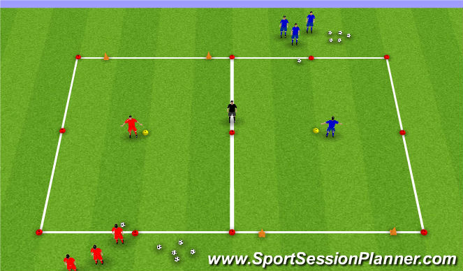 Football/Soccer Session Plan Drill (Colour): Technical (Shooting)