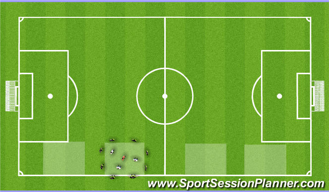 Football/Soccer Session Plan Drill (Colour): Big Rondo