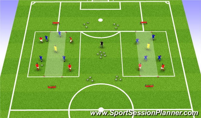 Football/Soccer Session Plan Drill (Colour): Exercise 1