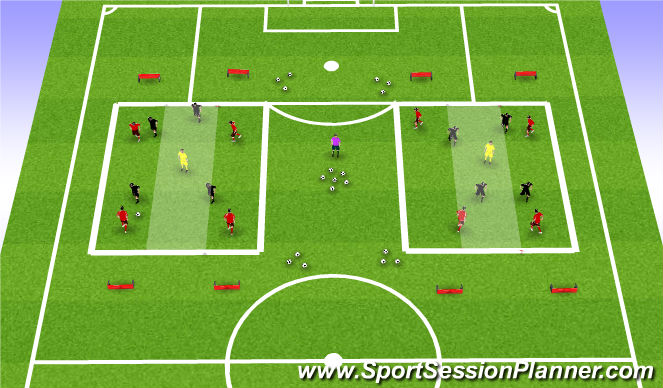Football/Soccer Session Plan Drill (Colour): Exercise 1