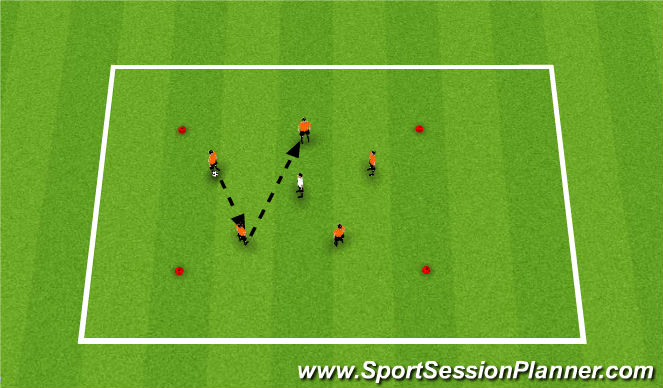 Football/Soccer Session Plan Drill (Colour): Rondos