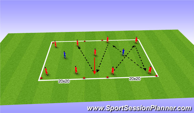Football/Soccer Session Plan Drill (Colour): Warm Up
