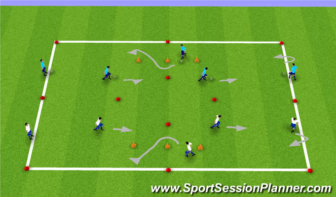 Football/Soccer Session Plan Drill (Colour): Warm-up
