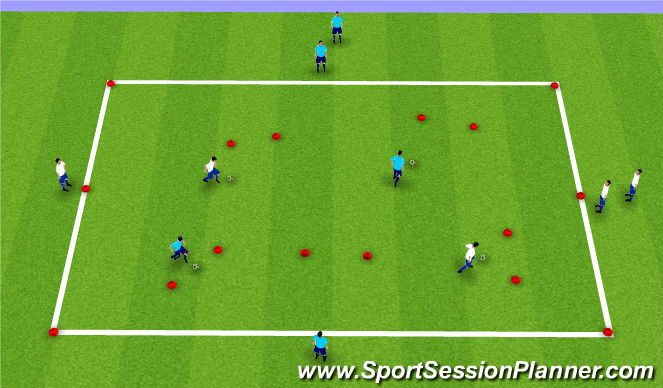 Football/Soccer Session Plan Drill (Colour): Technical
