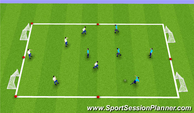 Football/Soccer Session Plan Drill (Colour): SSG