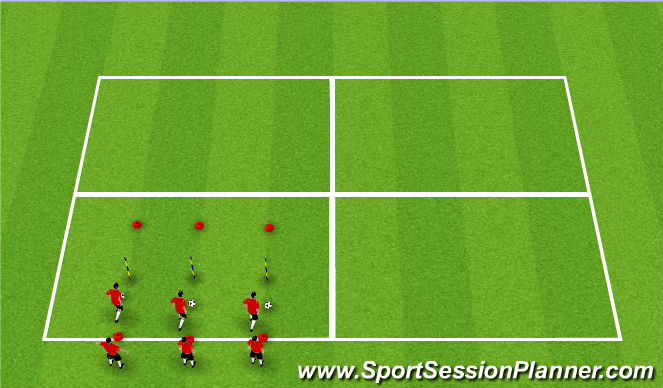 Football/Soccer Session Plan Drill (Colour): Warm Up