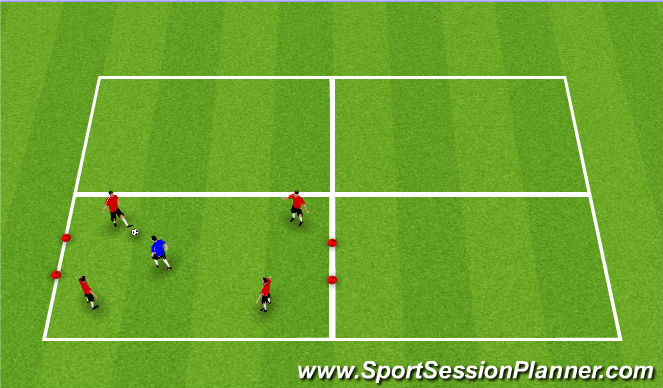 Football/Soccer Session Plan Drill (Colour): Skill