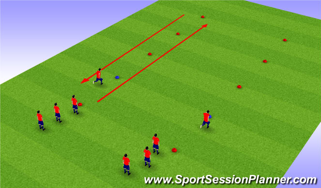 Football/Soccer Session Plan Drill (Colour): Dynamic Stretches