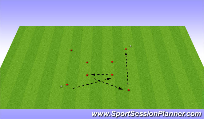 Football/Soccer Session Plan Drill (Colour): Passing (5 min)