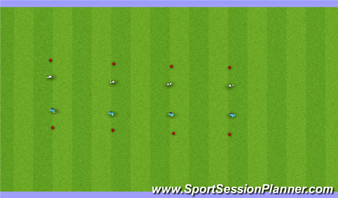 Football/Soccer Session Plan Drill (Colour): 1v1