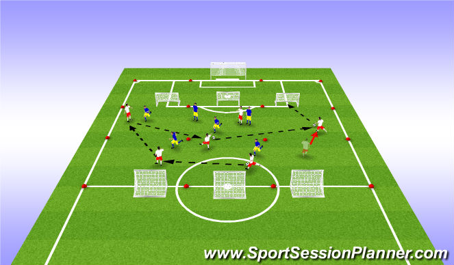 Football/Soccer Session Plan Drill (Colour): Skill Practice 1