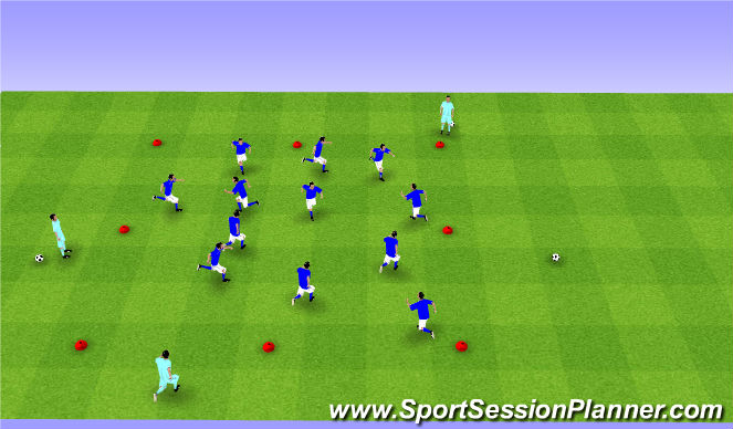 Football/Soccer Session Plan Drill (Colour): Tiger Tails