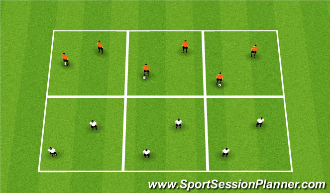 Football/Soccer Session Plan Drill (Colour): Soccer Tennis