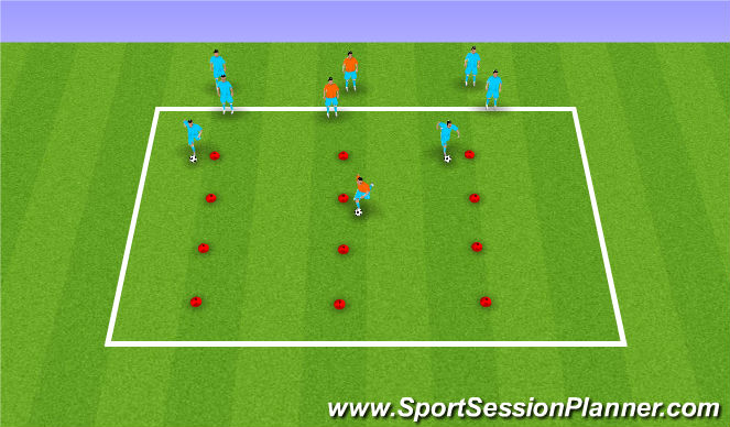 Football/Soccer Session Plan Drill (Colour): Warm Up