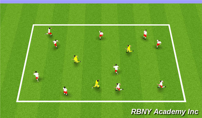 Football/Soccer Session Plan Drill (Colour): Mud Monster Tag