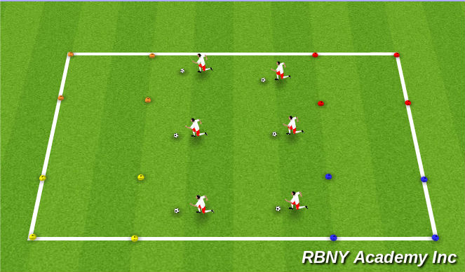 Football/Soccer Session Plan Drill (Colour): Visit the Animals