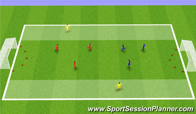 Football/Soccer Session Plan Drill (Colour): SSG: Volleys and headers