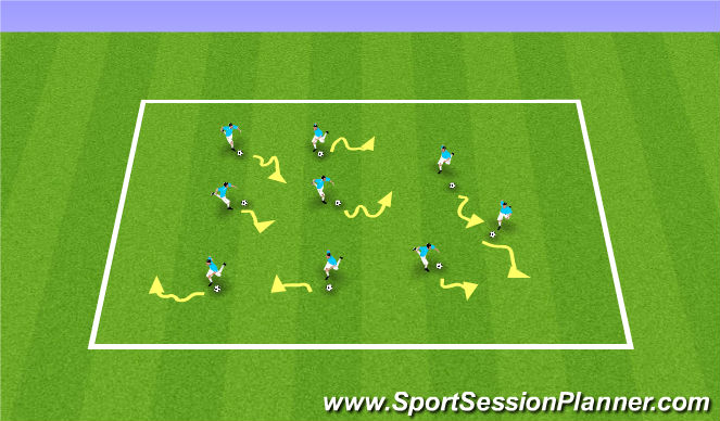 Football/Soccer Session Plan Drill (Colour): Ball Mastery