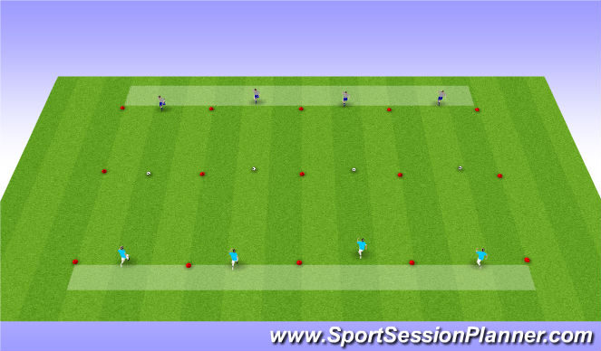Football/Soccer Session Plan Drill (Colour): Forward moves