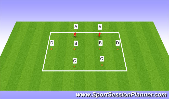 Football/Soccer Session Plan Drill (Colour): Tech Warm Up